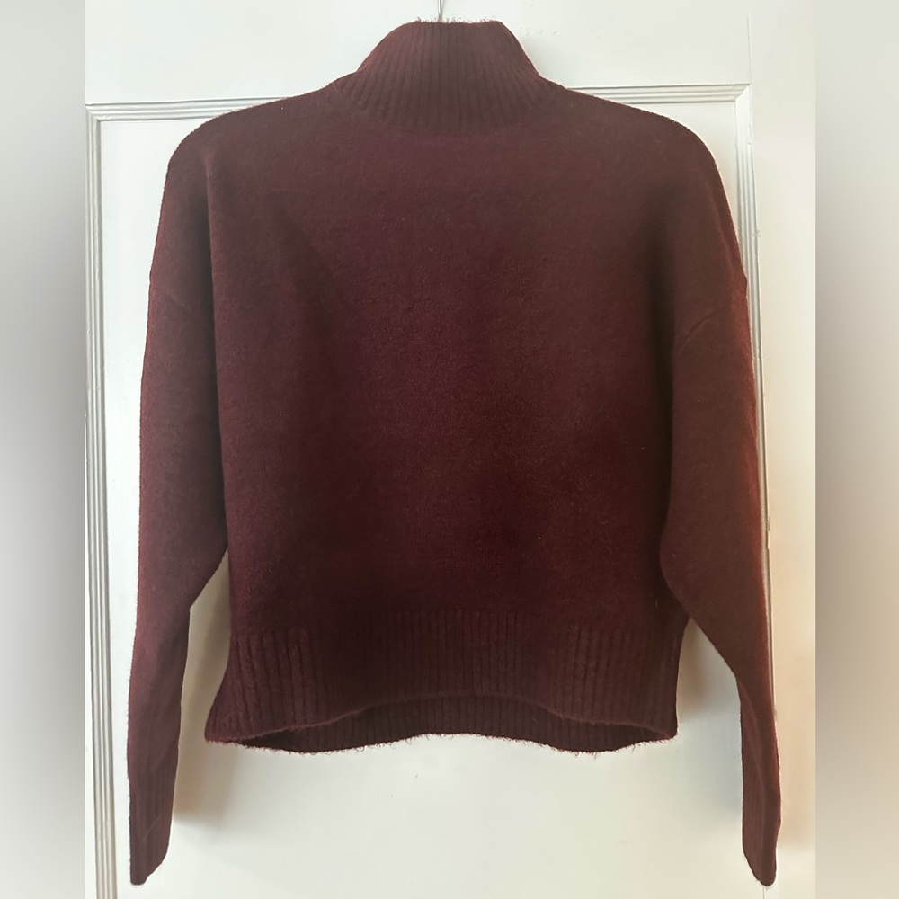 Zara Deep Maroon Turtleneck Sweater